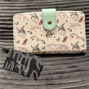 Loungefly Thumper and Bunny Floral Zip Wallet in Cream, Mint, Pink